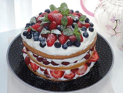 Фруктовые салаты со сливками