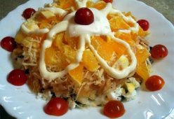 Салат с апельсином и курицей