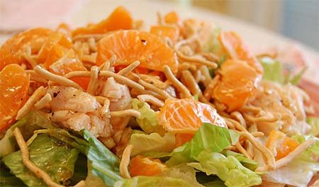 Салат с апельсинами и курицей