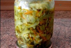 Салат из кабачков с чесноком на зиму