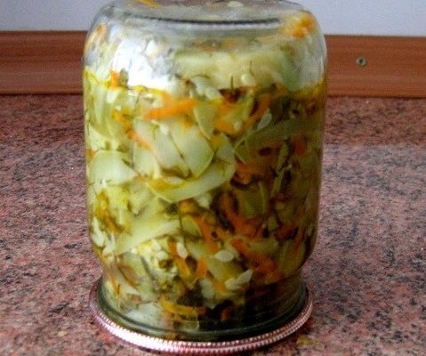 Салат из кабачков с чесноком на зиму