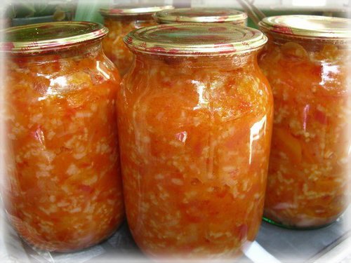 Салат из кабачков с рисом на зиму