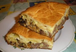 Наливной пирог на кефире