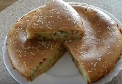 Заливной пирог с капустой