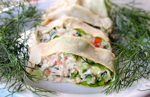 Пирог из лаваша с фаршем