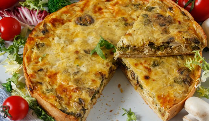 Лоранский пирог с курицей