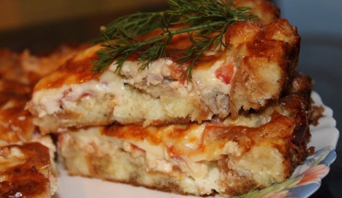 Пирог на кефире на скорую руку