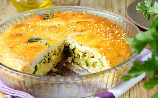 Быстрый пирог на кефире