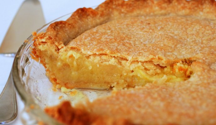 Лимонный пирог из песочного теста