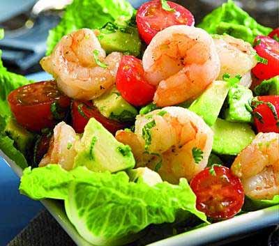 Салаты с морским коктейлем