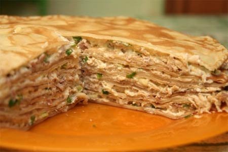 Блинный салат