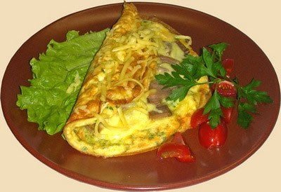 Салаты с омлетом