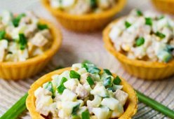 Салаты в тарталетках