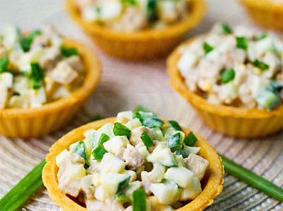 Салаты в тарталетках