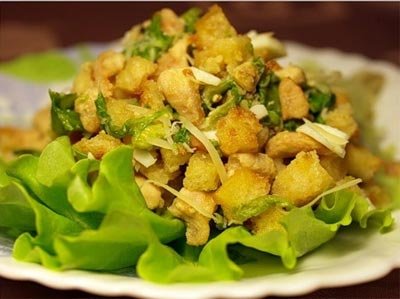 Салаты с сухариками