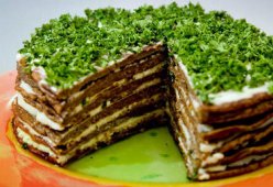 Закусочный торт из печени