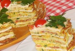 Торт из куриного фарша