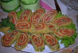Сырный рулет с семгой