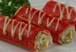 Крабовые палочки с креветочным фаршем