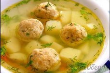 Картофельный суп с фрикадельками (на объем супа в два литра)