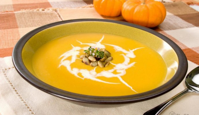 Сливочный крем-суп из тыквы