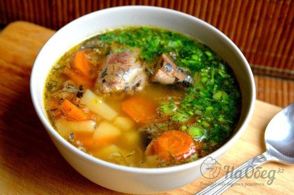Суп из рыбных консервов