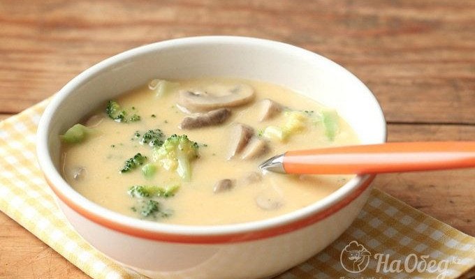 Сырный суп с шампиньонами