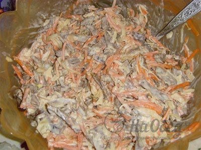 Салат из курицы с корейской морковкой