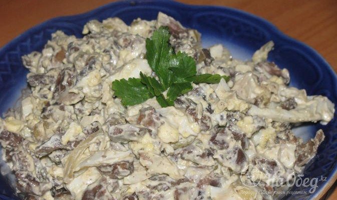 Салат из куриных сердечек