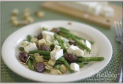 Салат из зеленой фасоли с фетой