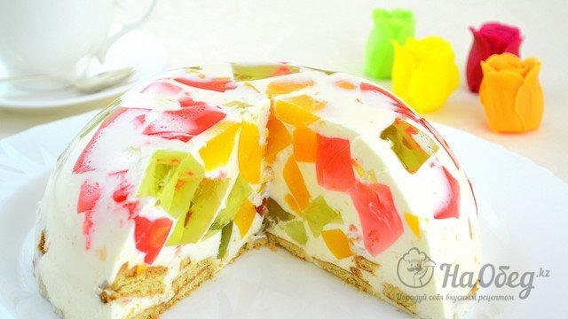 Желейный торт «Битое стекло»