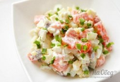 Оливье с семгой