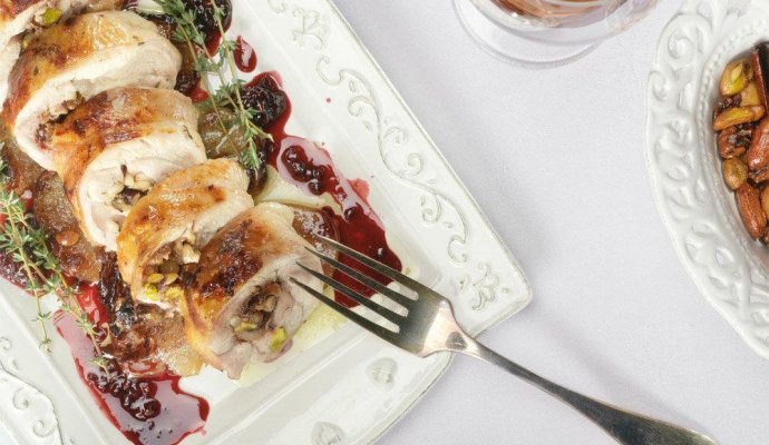 Курица с черносливом и орехами