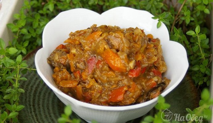 Баклажанная икра с чесноком