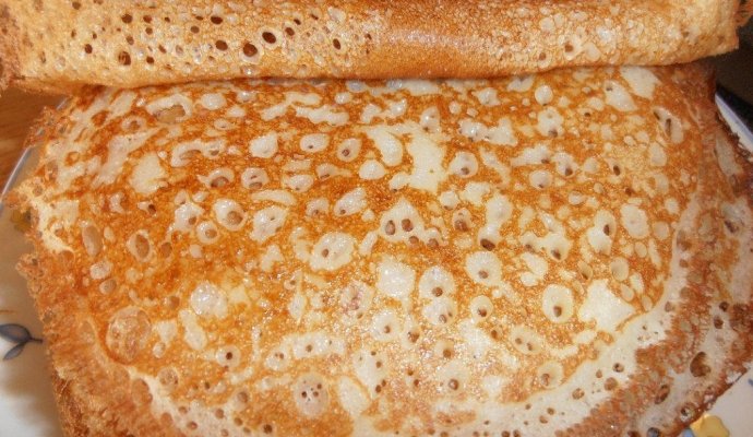 Дрожжевые блины на воде