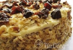 Кекс с черносливом и орехами