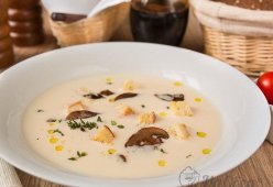 Сырный суп с гибами