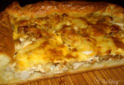 Пирог с курицей и сыром