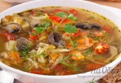 Щи с грибами