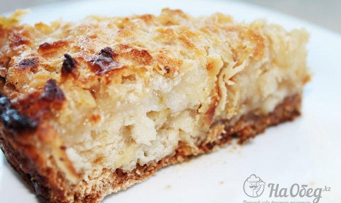 Насыпной пирог с яблоками.