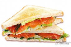 Клаб сэндвич с лососем