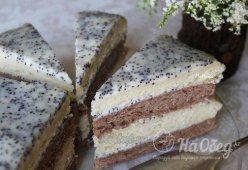 Сметанный торт с маком