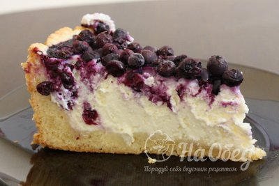 Творожный пирог с черникой
