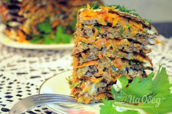 Печеночный торт из куриной печени