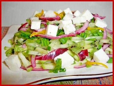 Салат для кормящих мам с кабачками