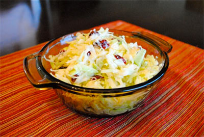 Капустный салат из топинамбура