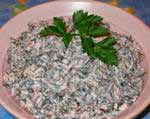 Салаты из морской капусты и шпрот