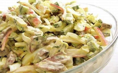 Салат с шампиньонами