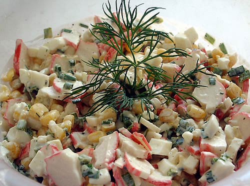Рисовый микс с крабами