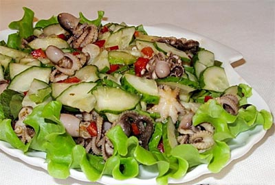 Салат из осьминогов